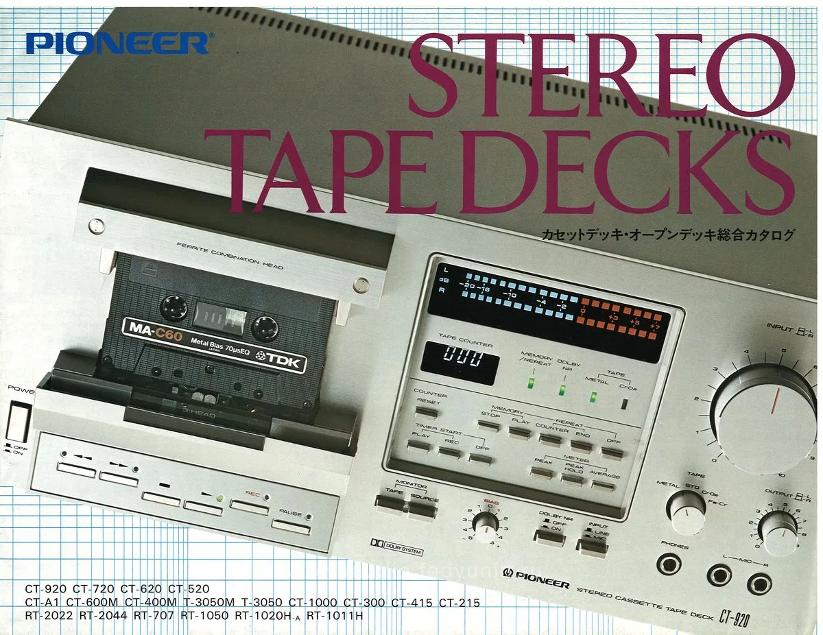 PIONEER Stereo Tape Decks — cover