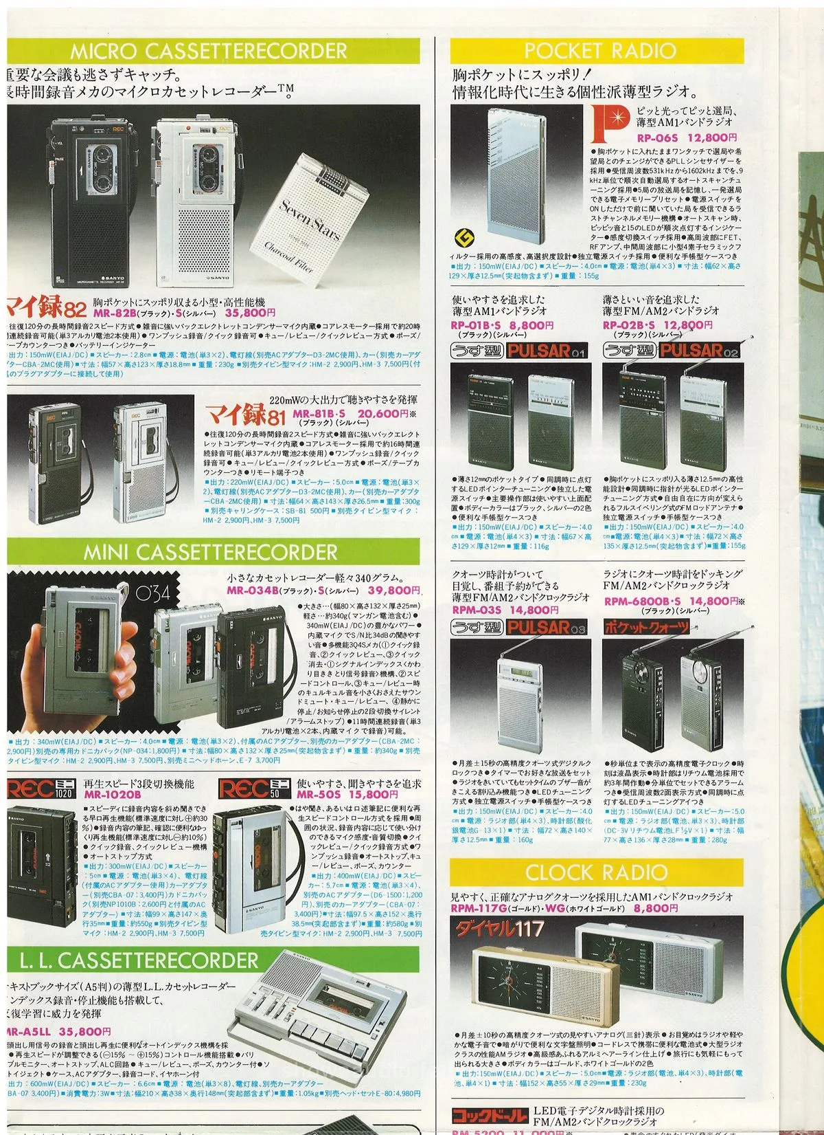 SANYO All Products Catalogue November 1980 - доп. 8
