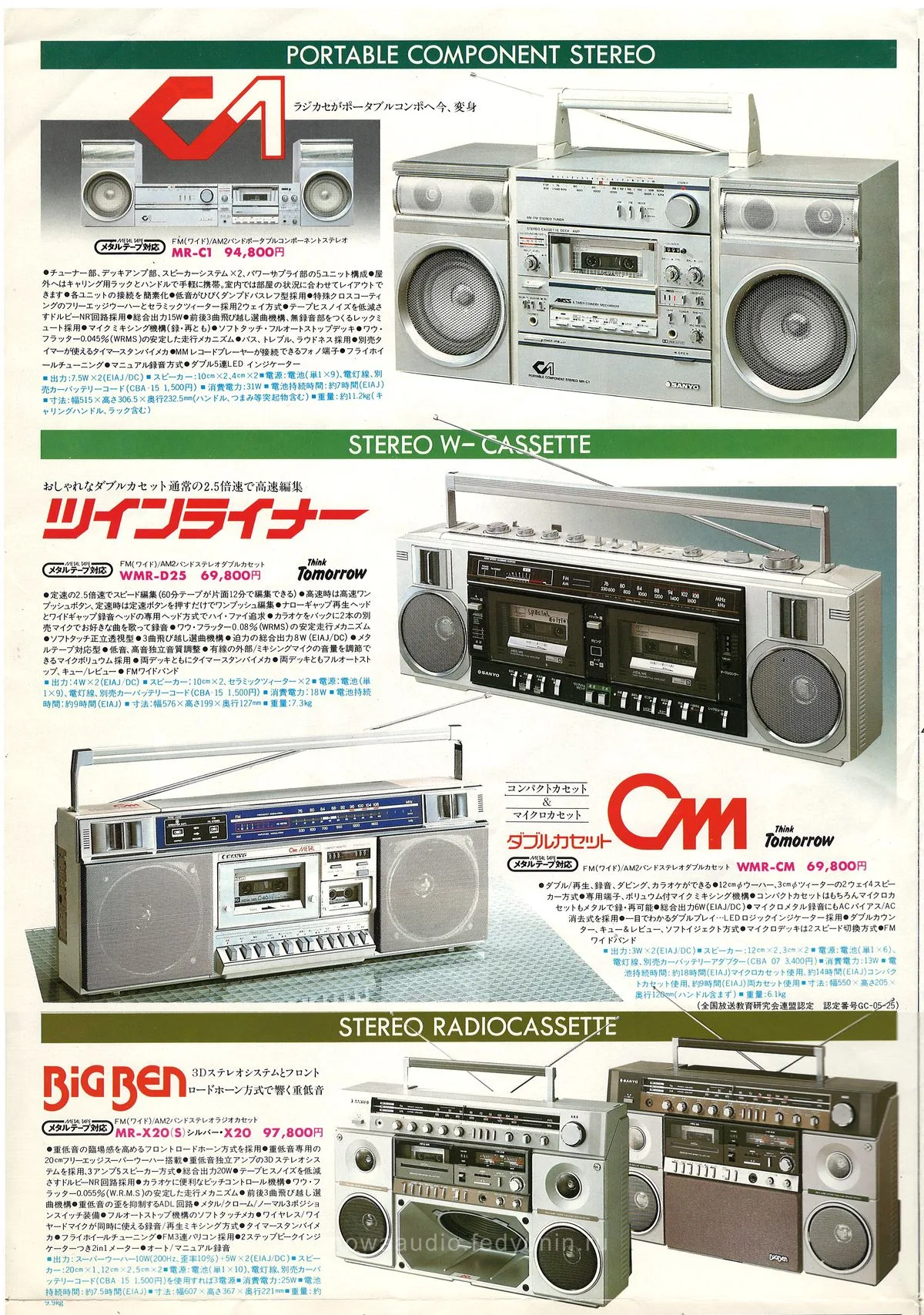 SANYO All Products Catalogue '81/11 — доп. 4