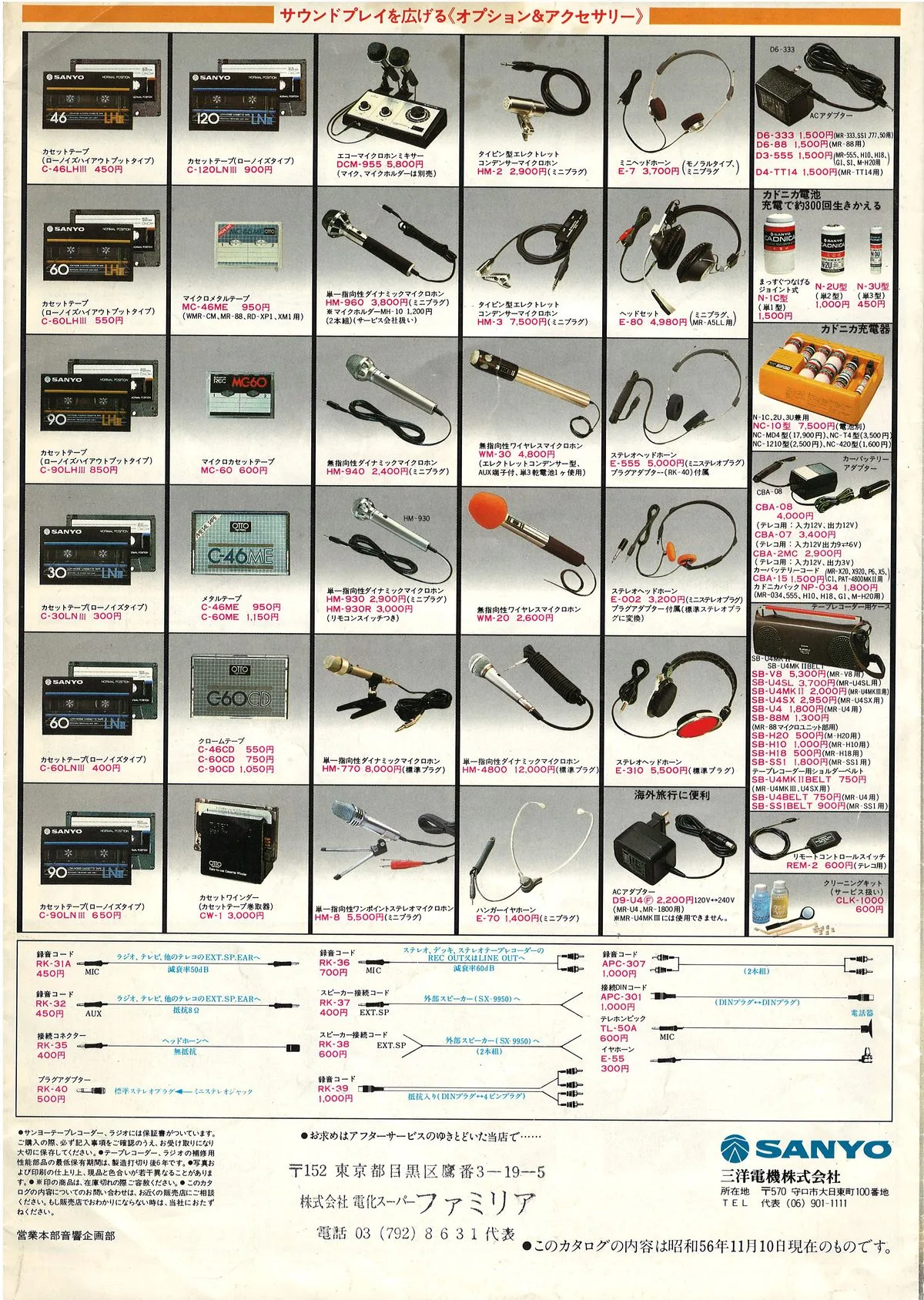 SANYO All Products Catalogue '81/11 — 5