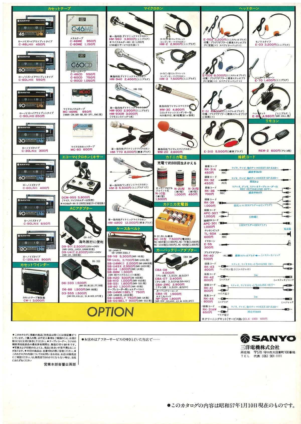 SANYO All Products Catalogue '82/1 — 5