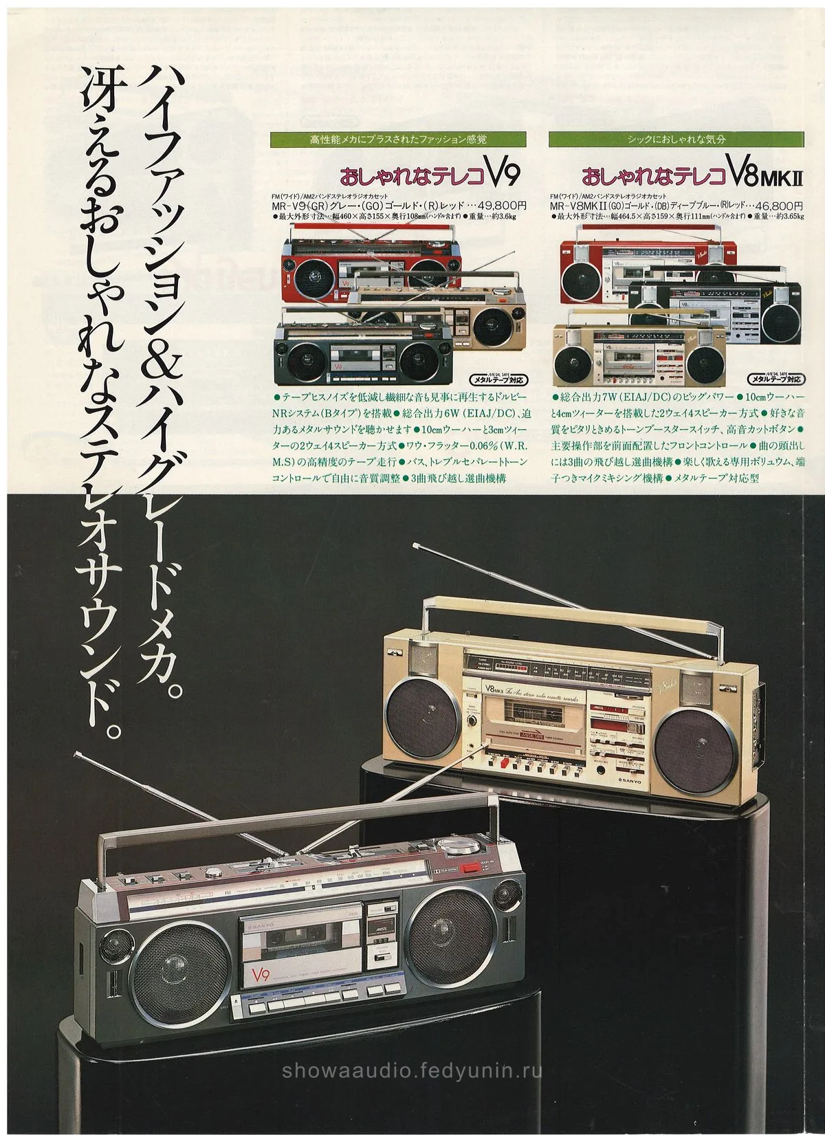 SANYO Tape Recorder Radio Catalog '82/7 — 3