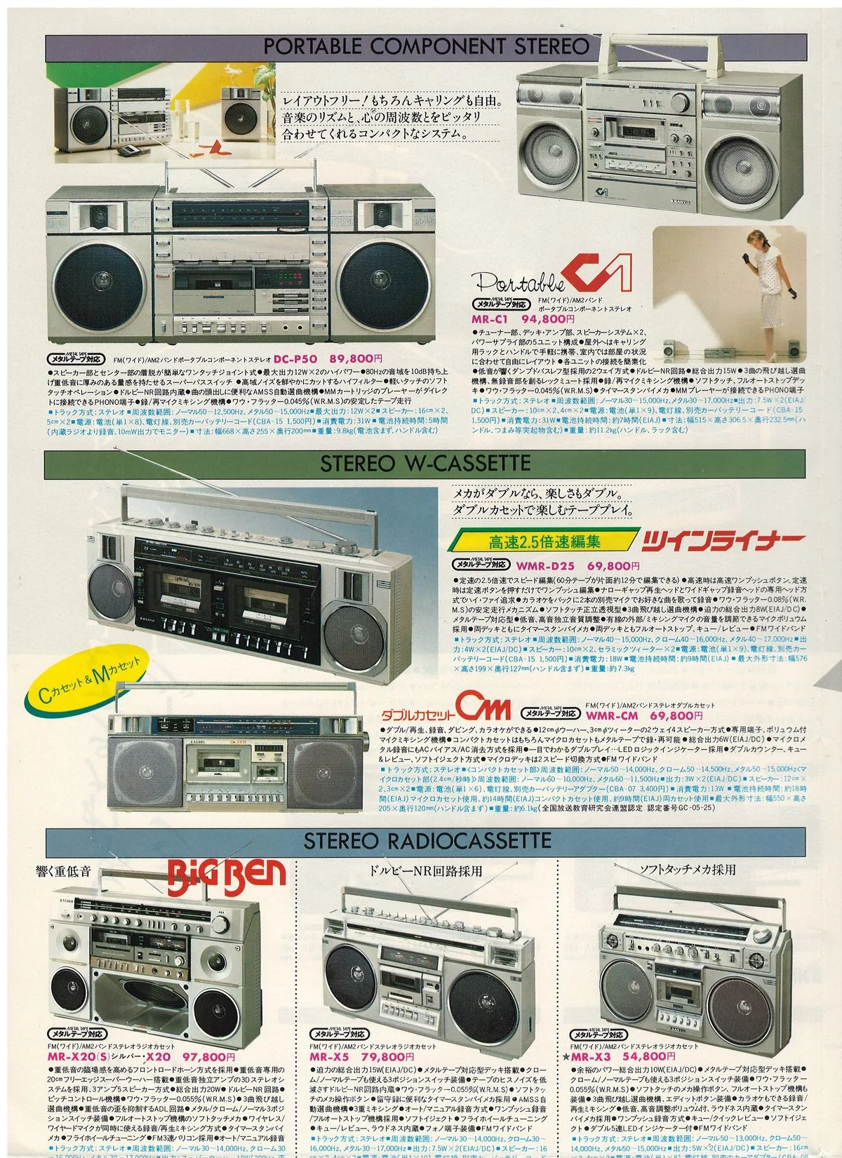 SANYO Tape Recorder Radio Catalog '82/7 — 6