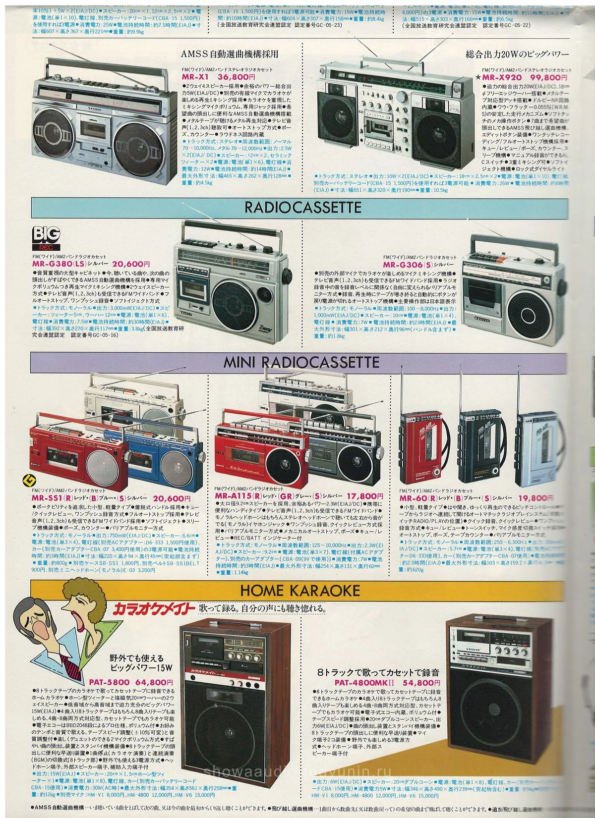 SANYO Tape Recorder Radio Catalog '82/7 — 7
