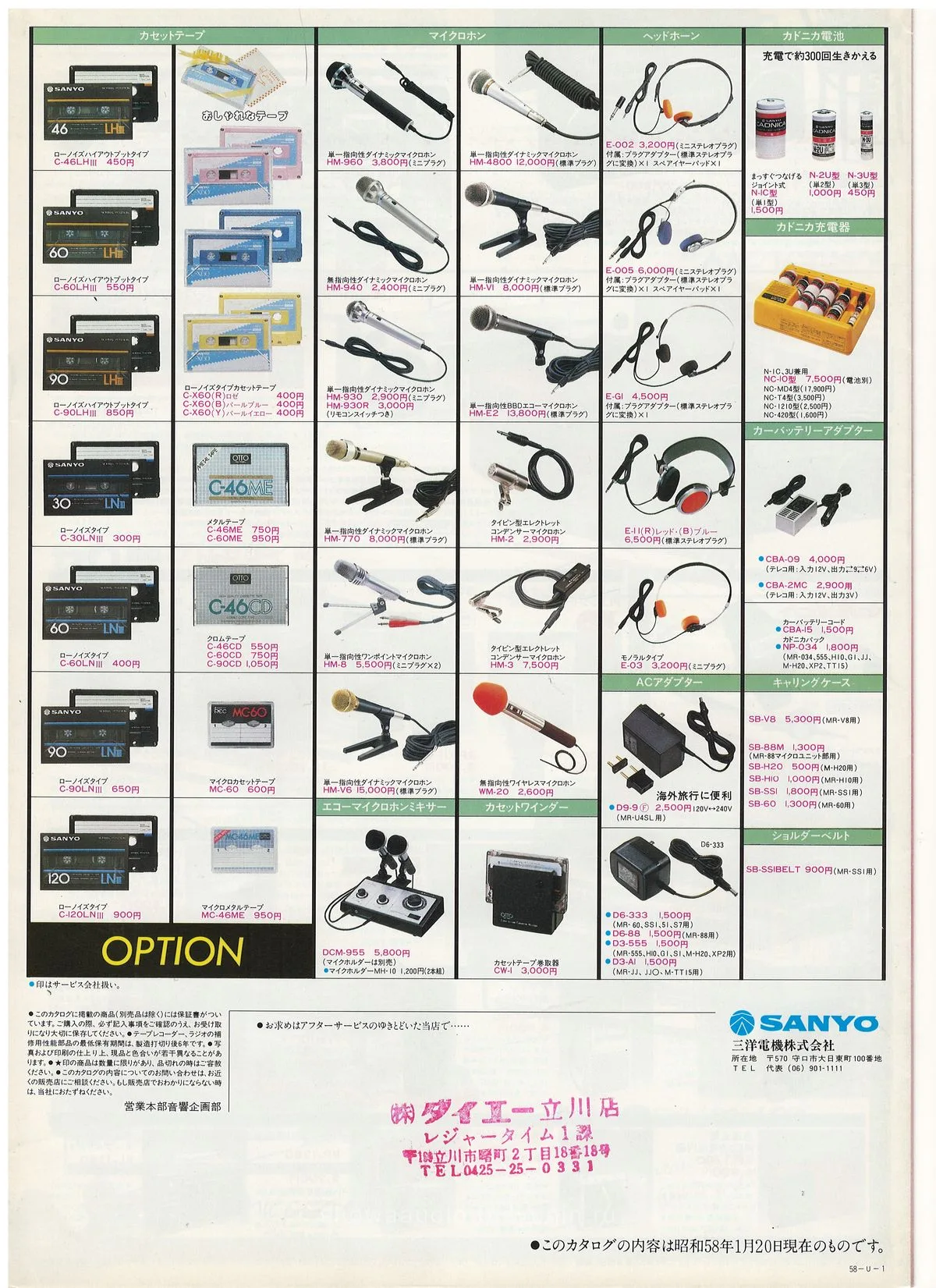 SANYO All Products Catalogue '83/1 — 6