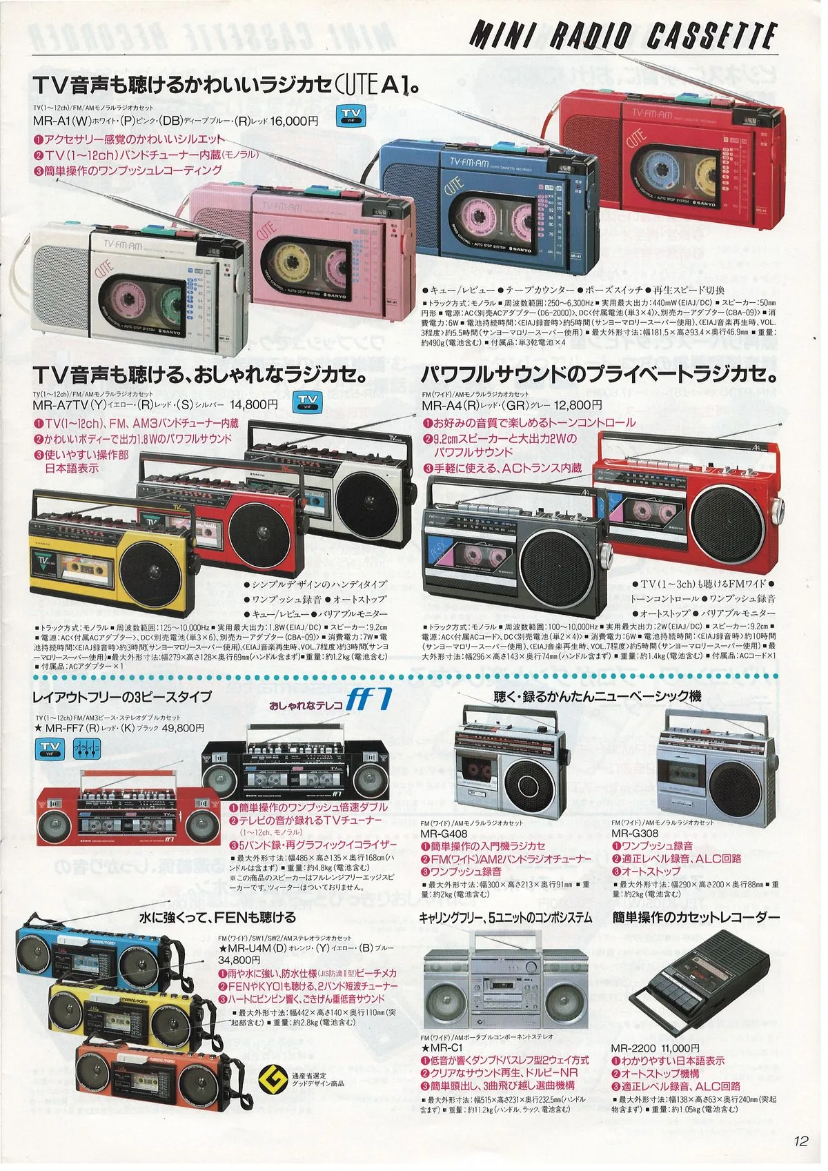 SANYO General Catalog, October 1986 — 13