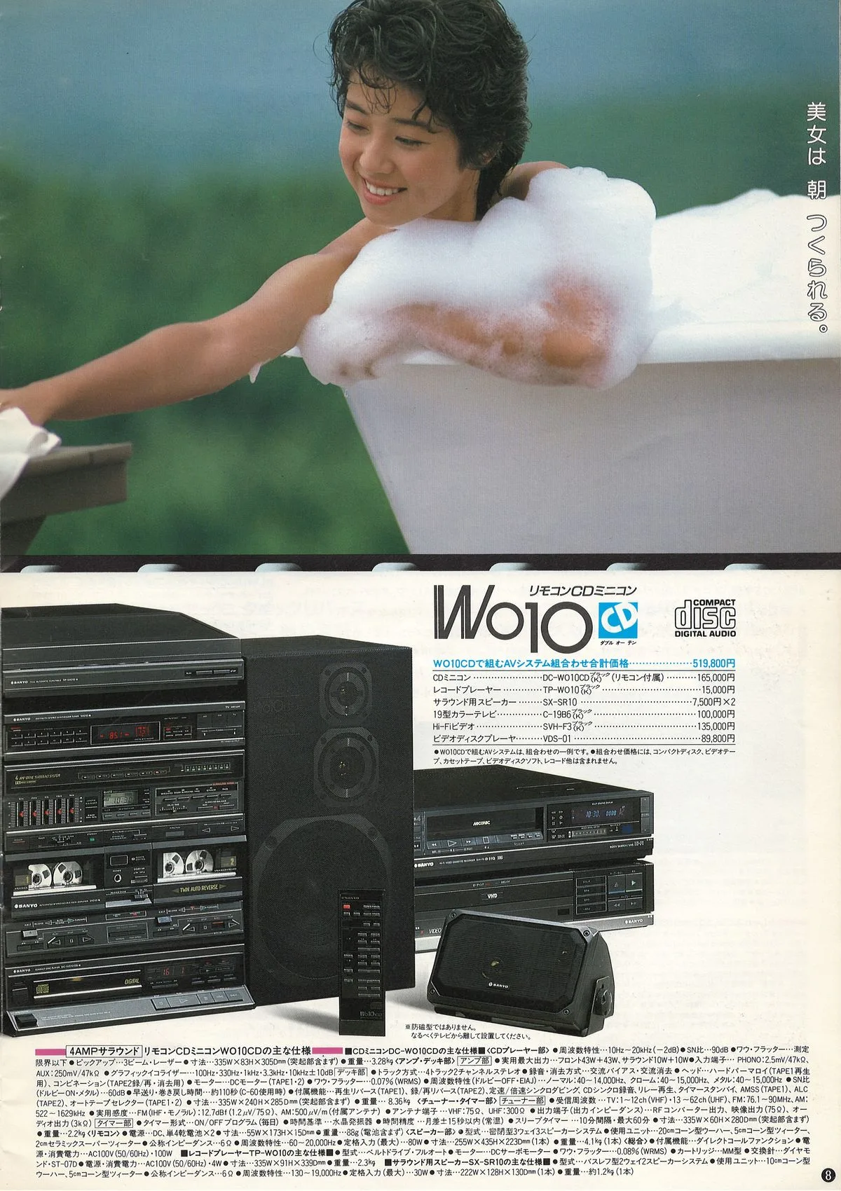 SANYO Audio System, November 1986 — extra 8