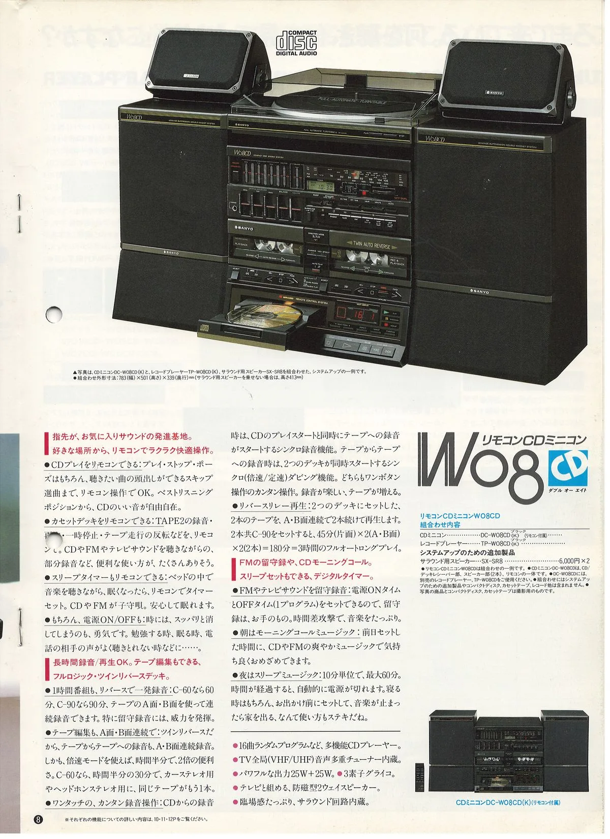 SANYO Audio System September 1987 — доп. 8