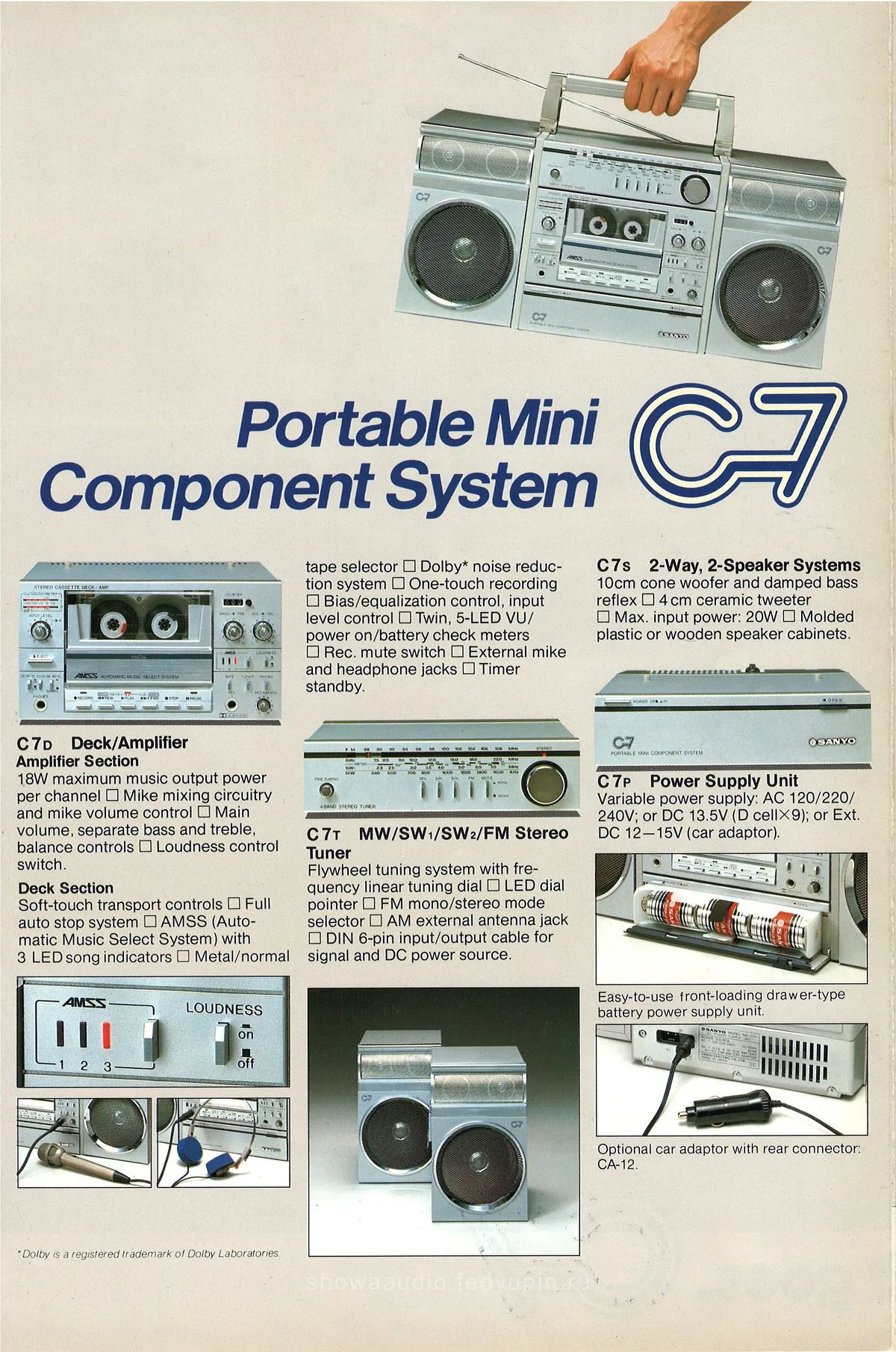 SANYO C7 Portable Mini Component System — 3