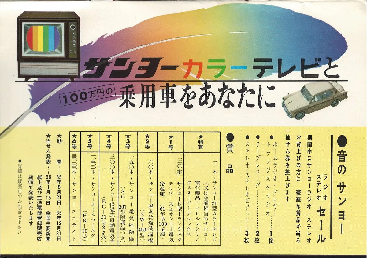 SANYO Transistor Radio 1960 — 12