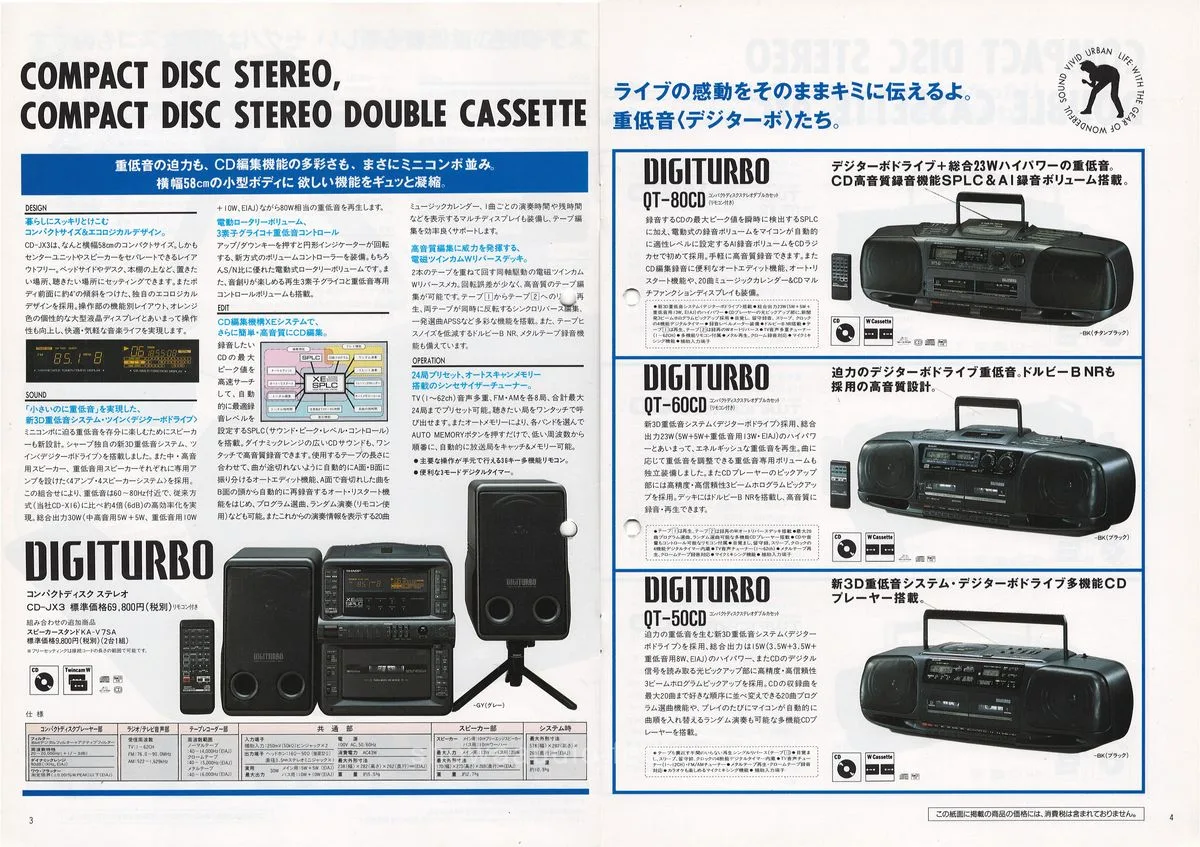 SHARP CD and Cassette Catalog, July 1990 — 3