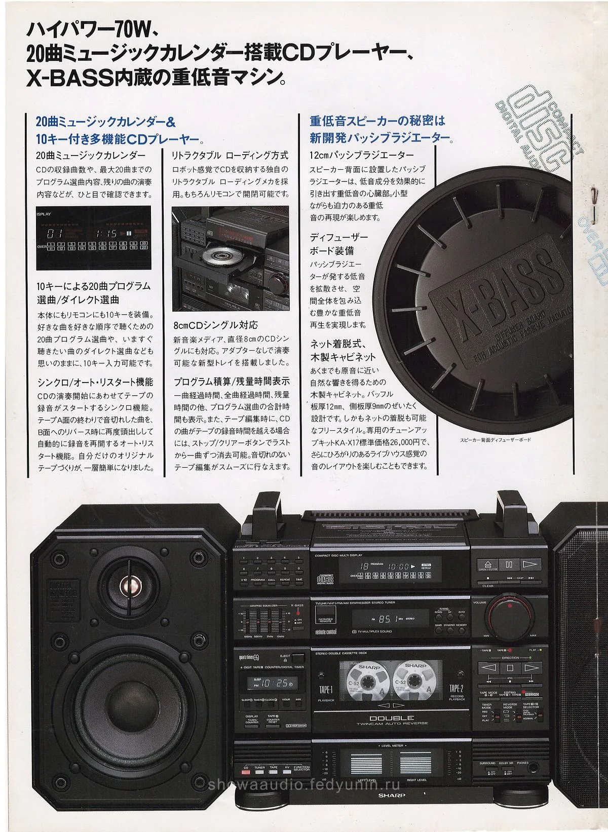 SHARP LIVEMINI CD-X17 and CD-X15 March 1988 — extra 3