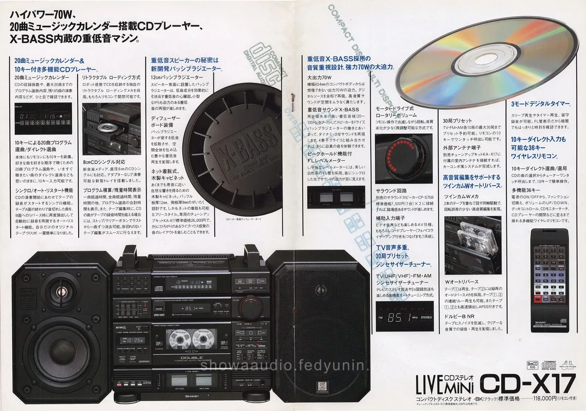 SHARP LIVEMINI CD-X17 and CD-X15 March 1988 — 3