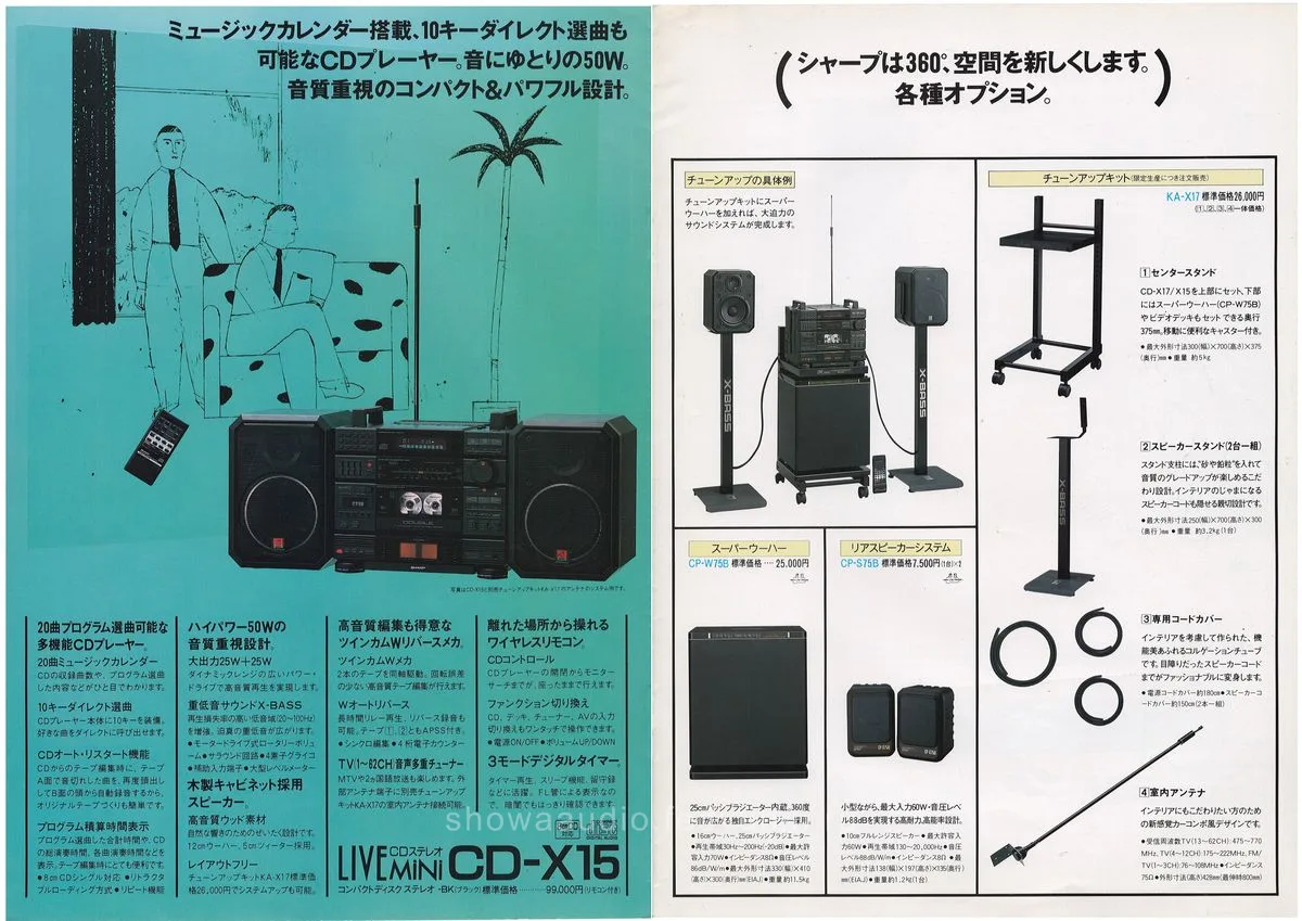SHARP LIVEMINI CD-X17 and CD-X15 March 1988 — 4