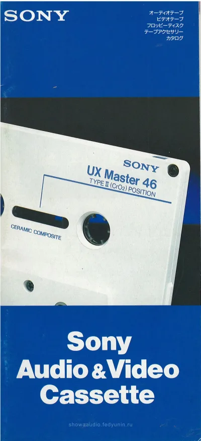 Sony Audio & Video Cassette April 1987