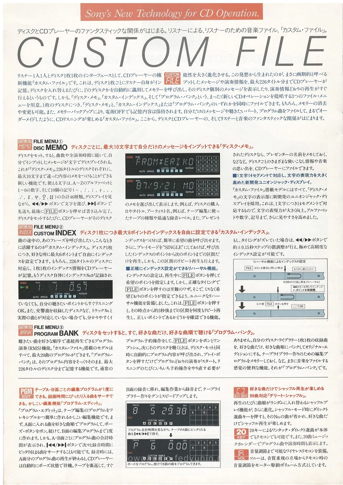 SONY CD Players — доп. 7