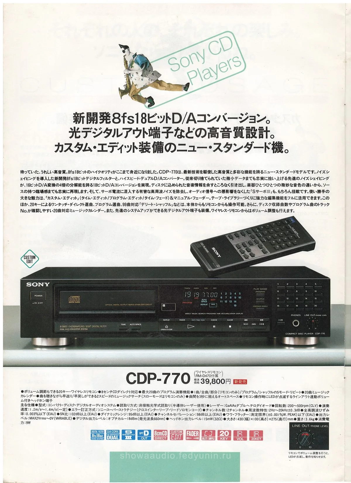SONY CD Players September 1988 — extra 11