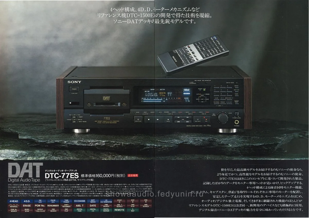SONY DAT Decks Catalog, October 1990 — 4