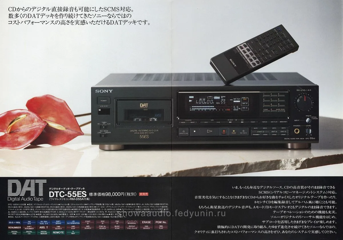 SONY DAT Decks Catalog, October 1990 — 5