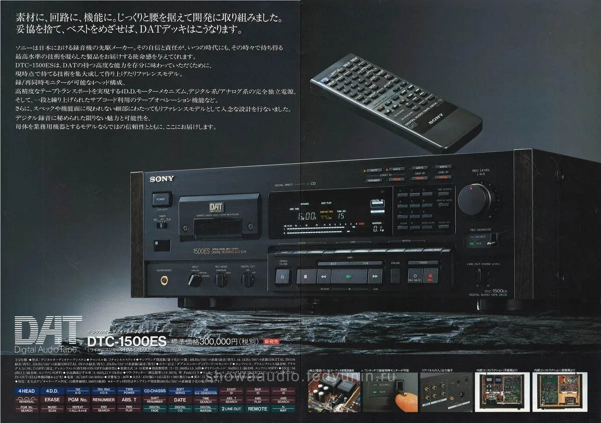 SONY DAT Decks Catalog, October 1990 — 6