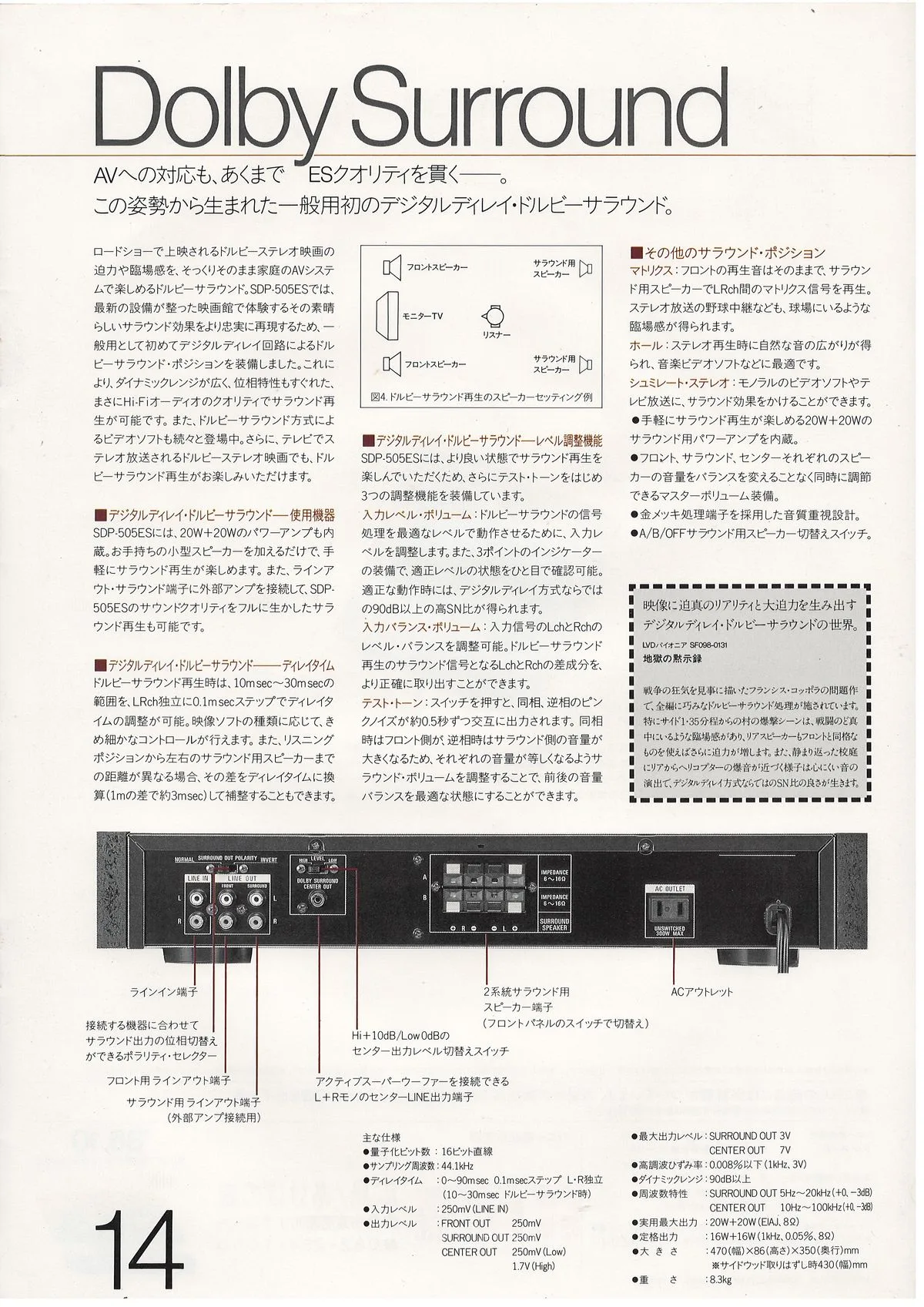 SONY ES Component — extra 14