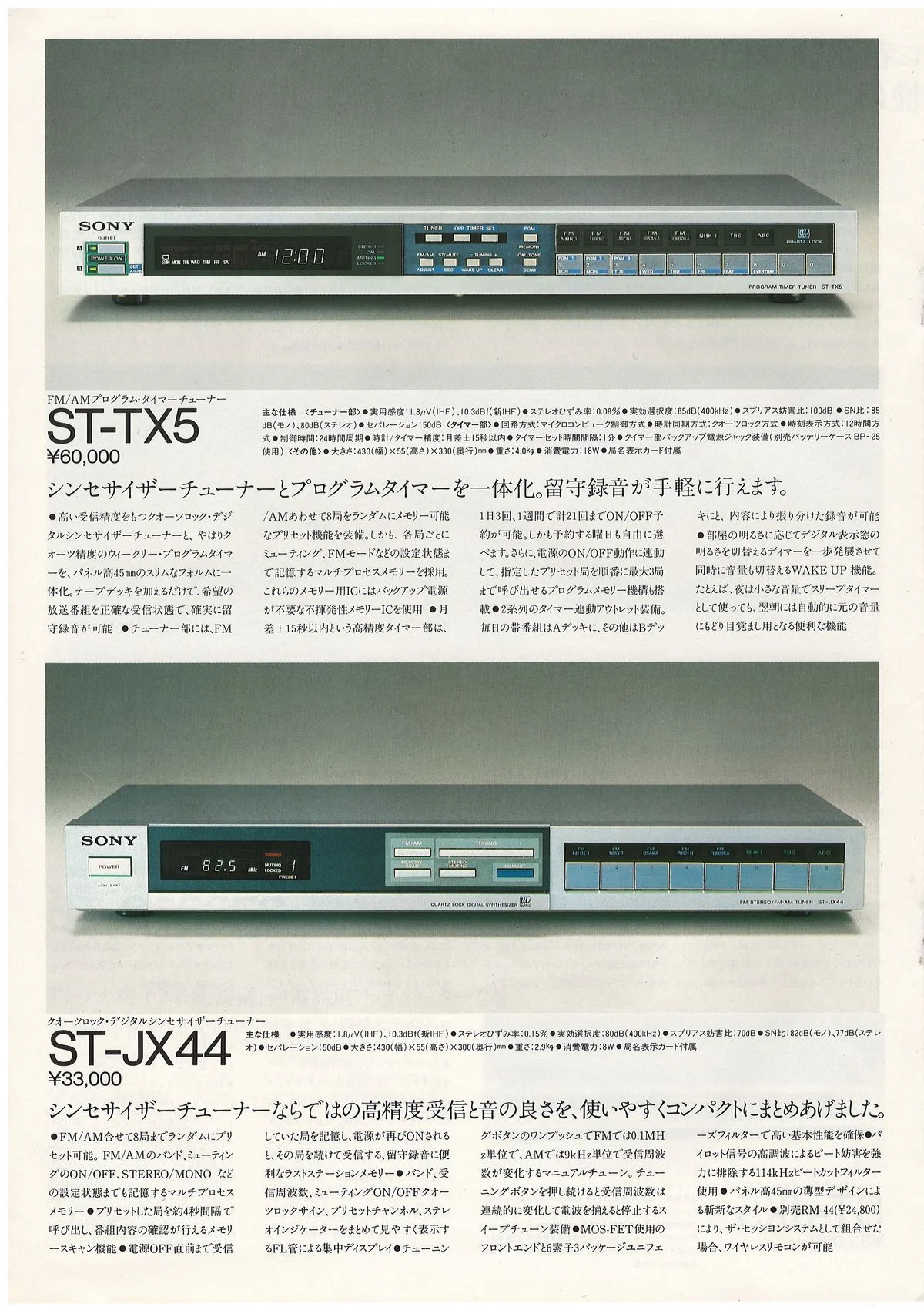 SONY Tuners & Amplifiers — 8