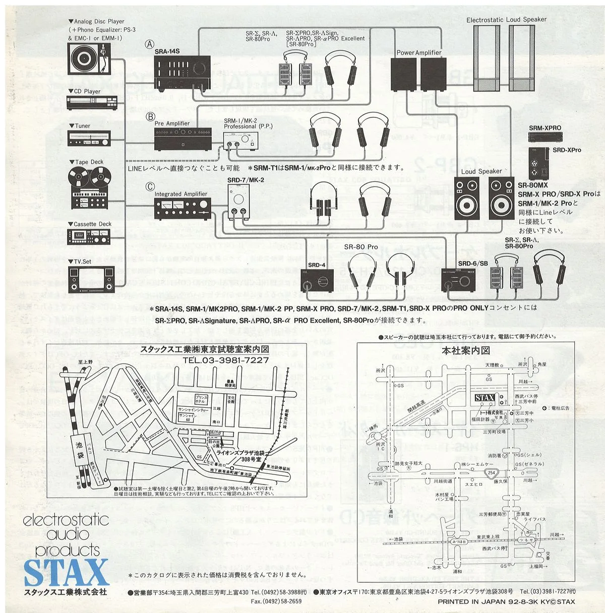 STAX Electrostatic Audio Products — 12