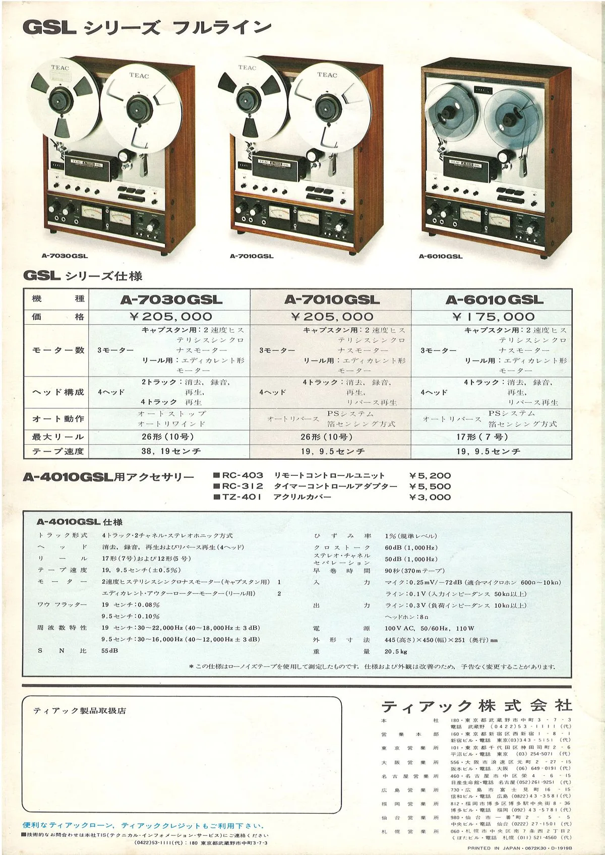 TEAC A-4010GSL Stereo Tape Deck — 3