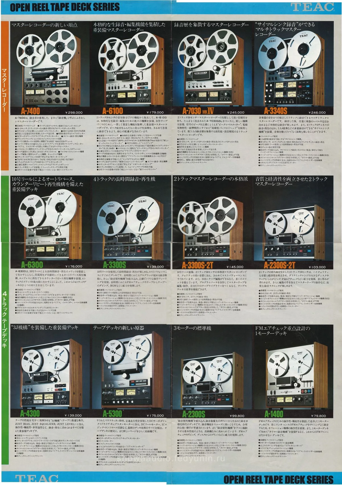 TEAC Cassette & Open Reel Tape Deck Series — 3