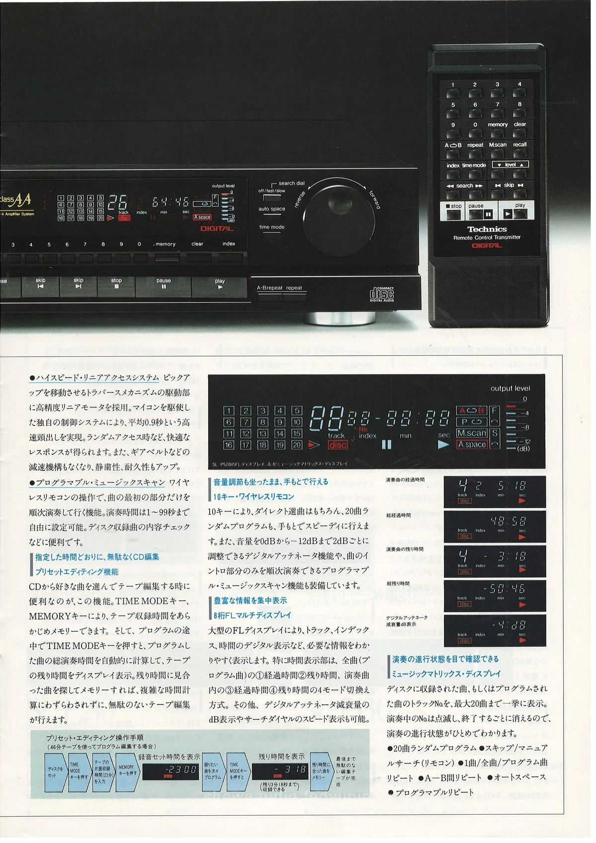 Technics CD Player General Catalog, February 1987 - extra 12