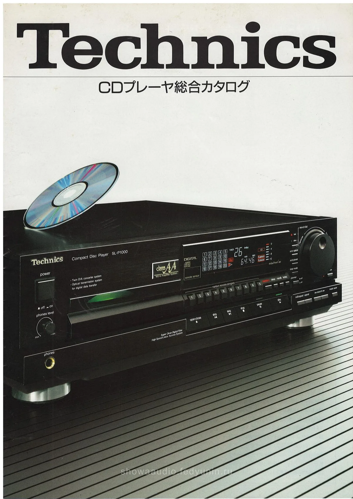 Technics CD Player General Catalog, February 1987 - cover