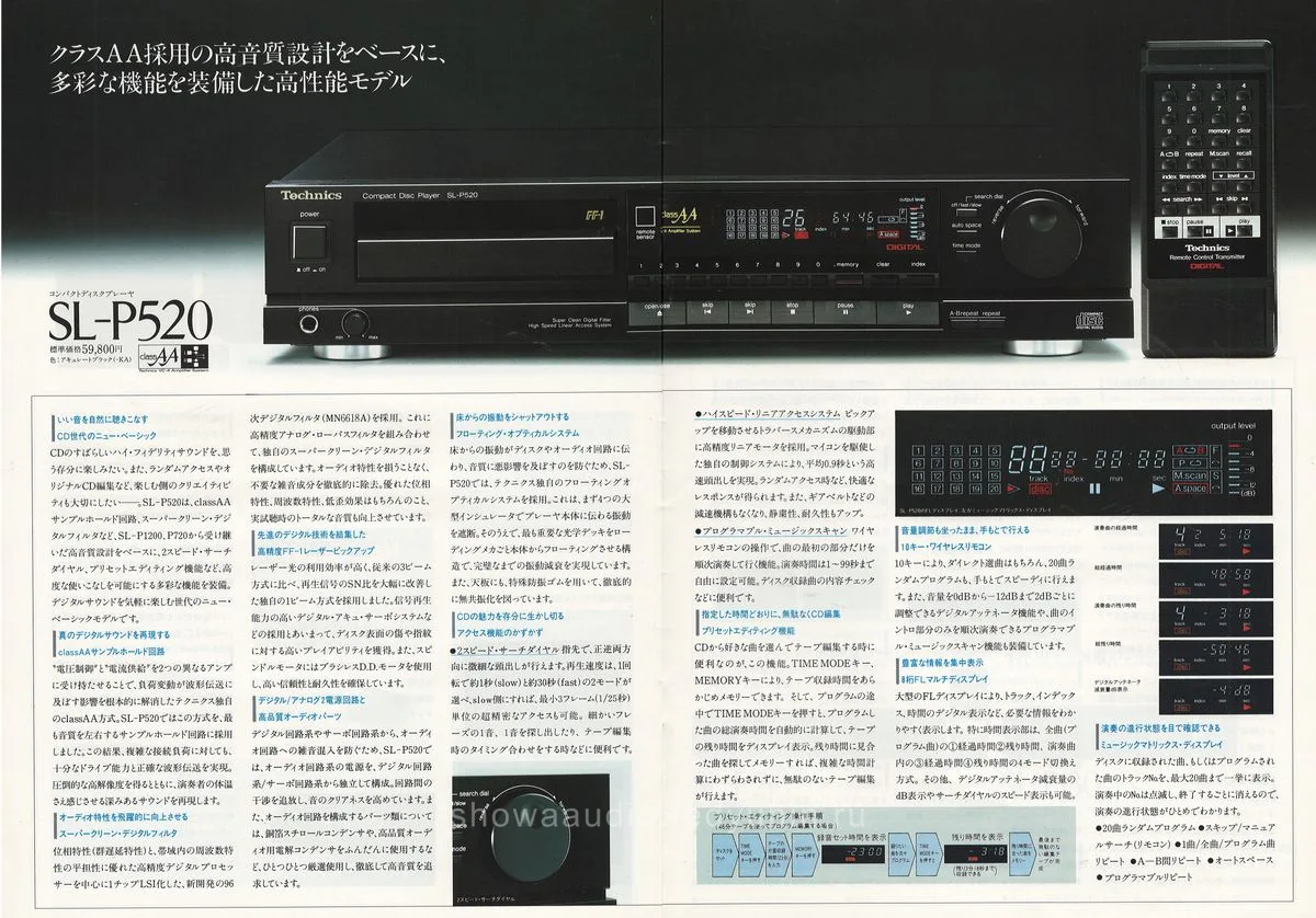Technics CD Player General Catalog, February 1987 - 7
