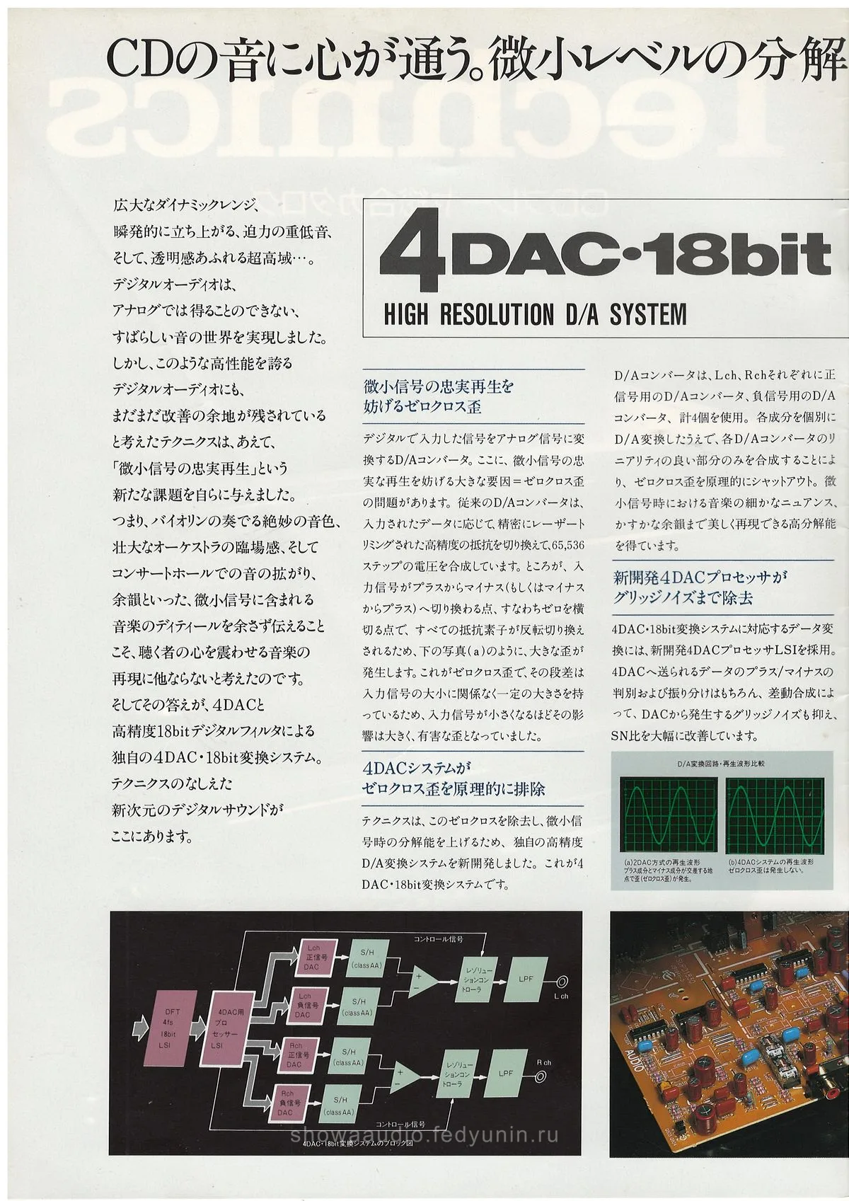 Technics CD Players Catalog, October 1987 - extra 1