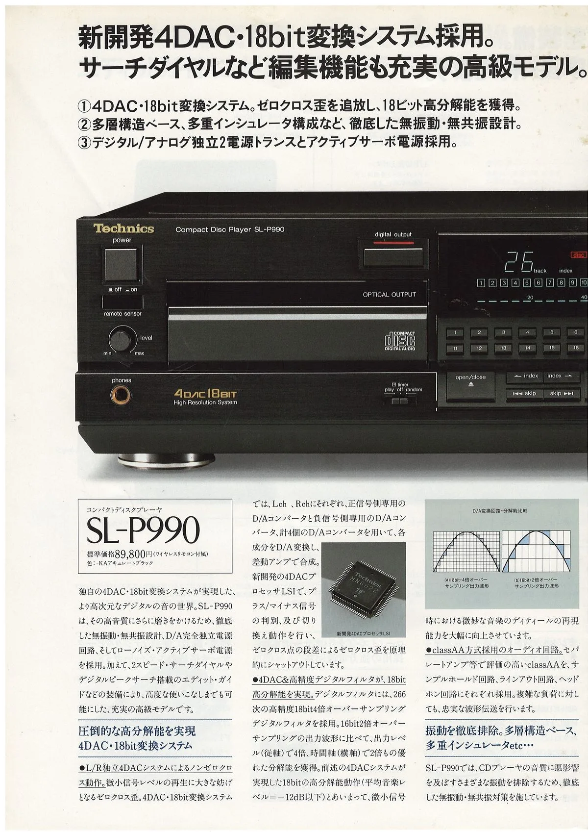Technics CD Players Catalog, October 1987 - extra 7