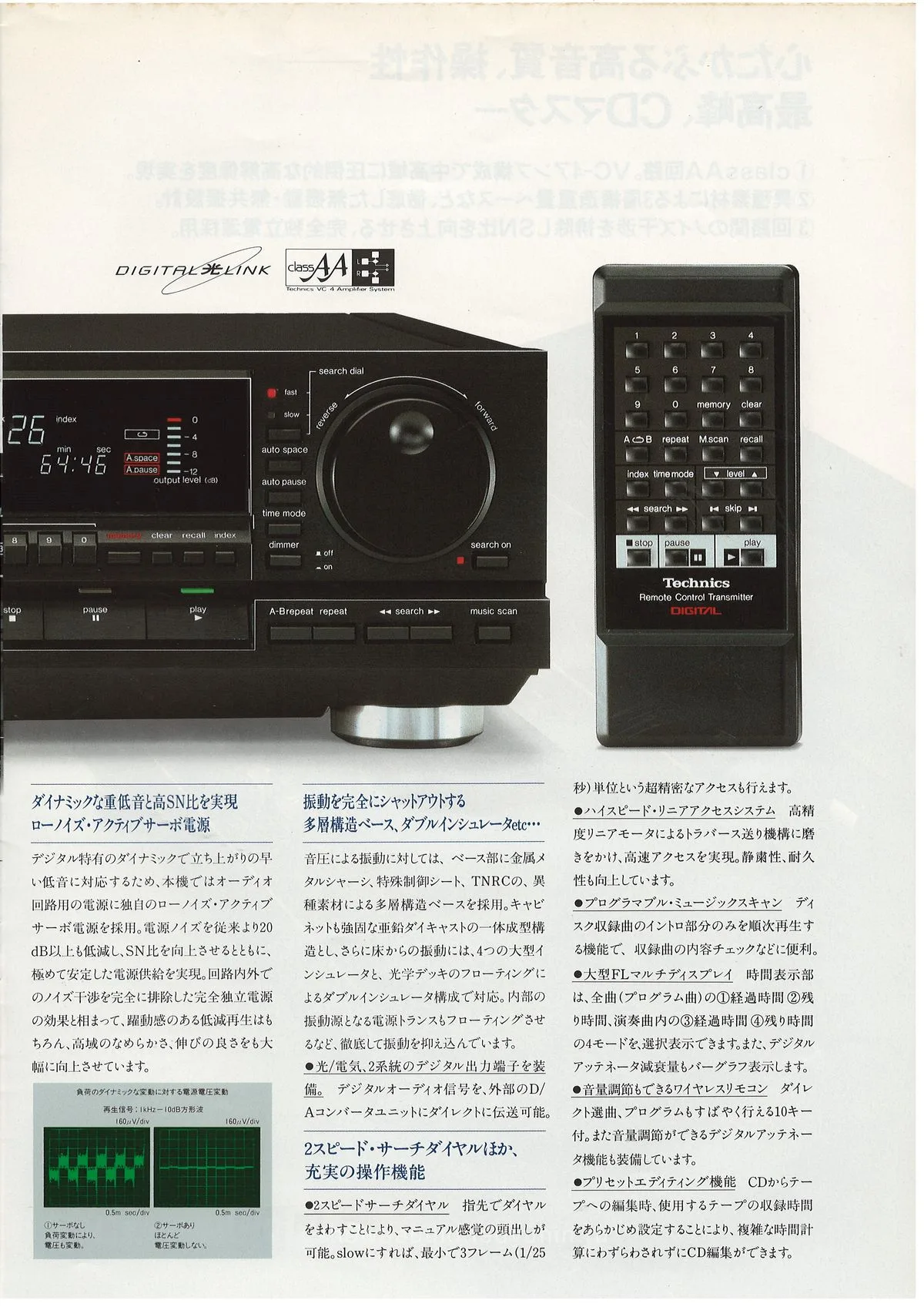 Technics CD Players Catalog, October 1987 - extra 10