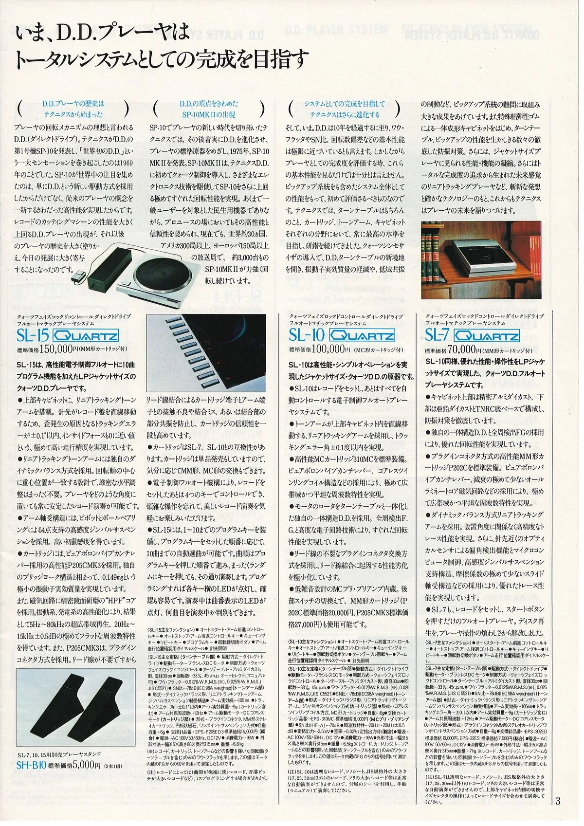 Technics Component Line-Up, September 1981 - 3