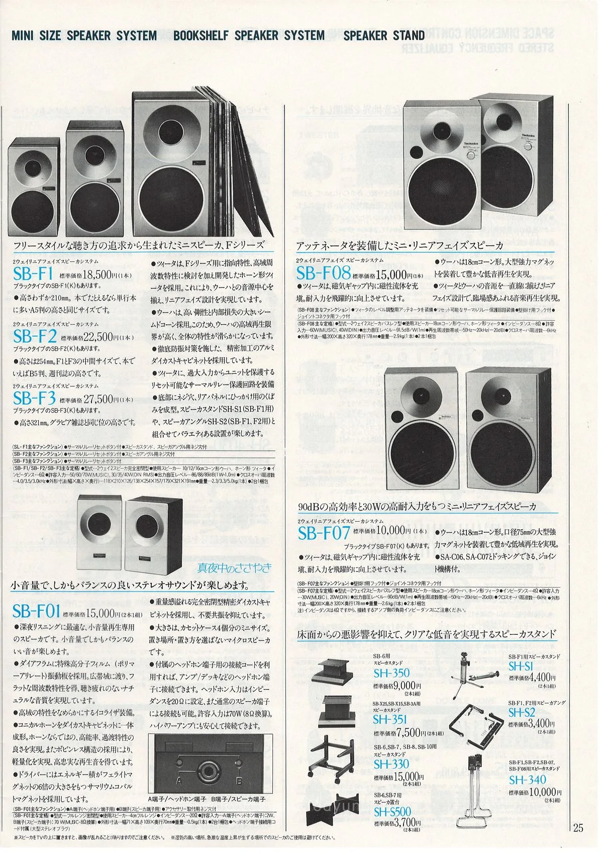 Technics Component Line-Up, September 1981 - 25