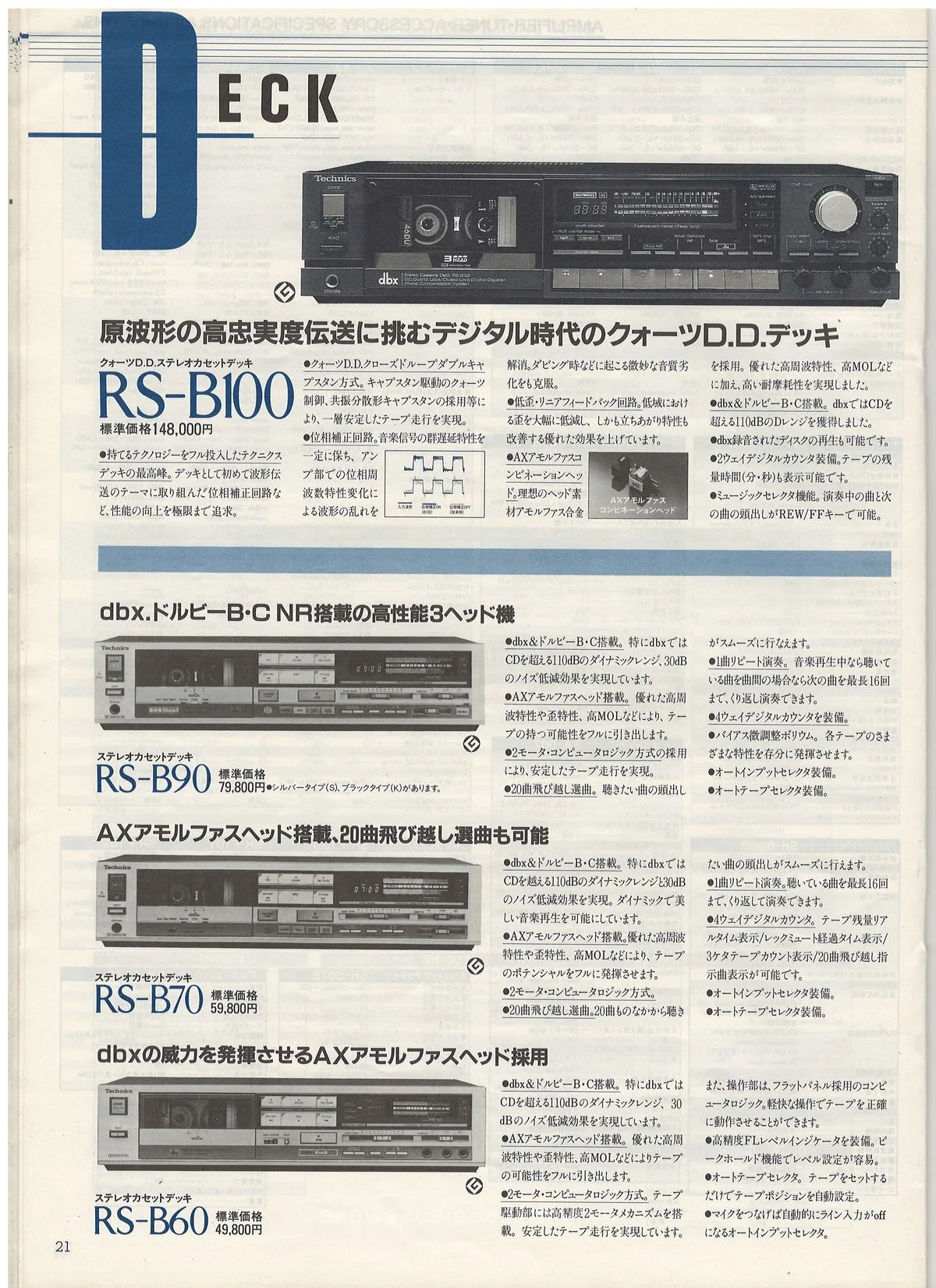 Technics Component Line-Up, May 1984 - 22