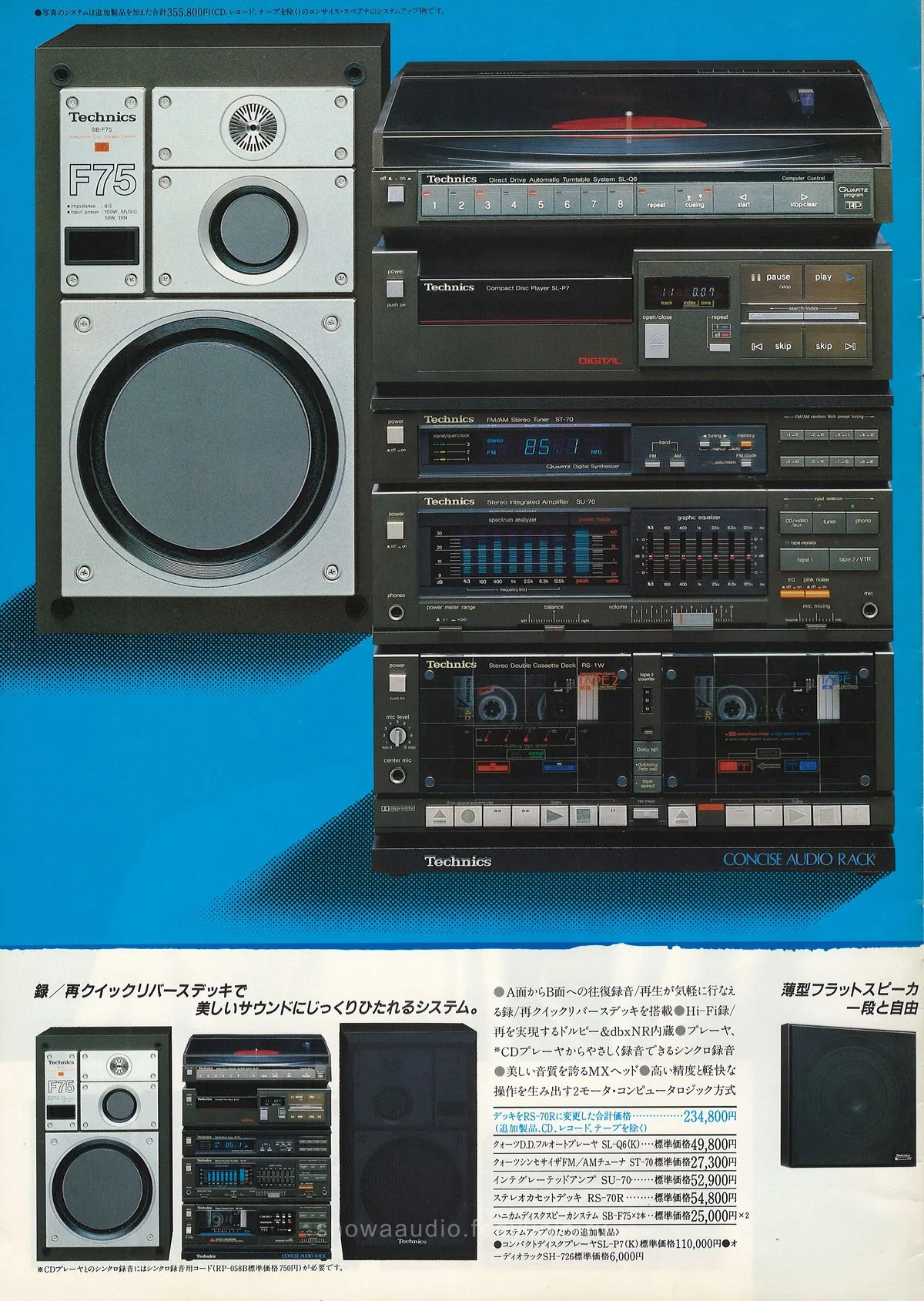 Technics Concise Series Catalog, May 1984 - extra 1