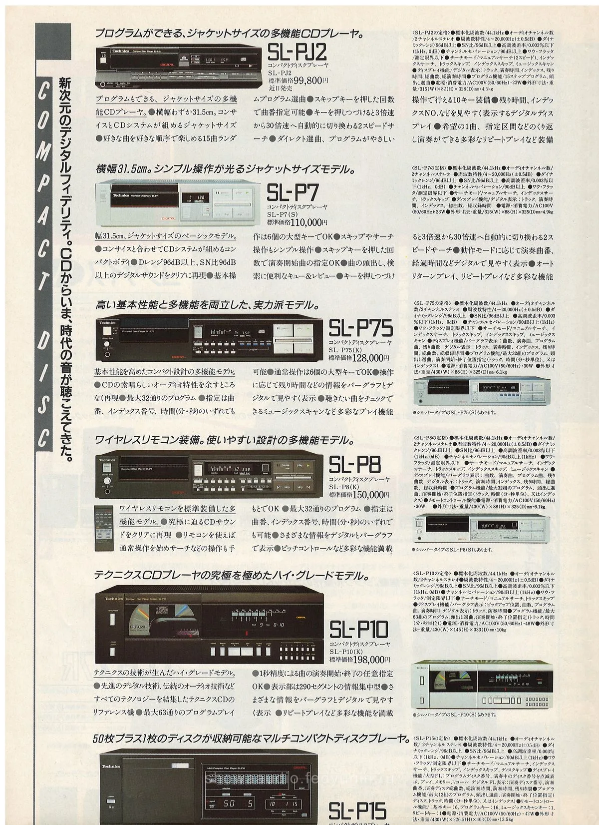 Technics Stereo Catalog, August 1984 - доп. 8