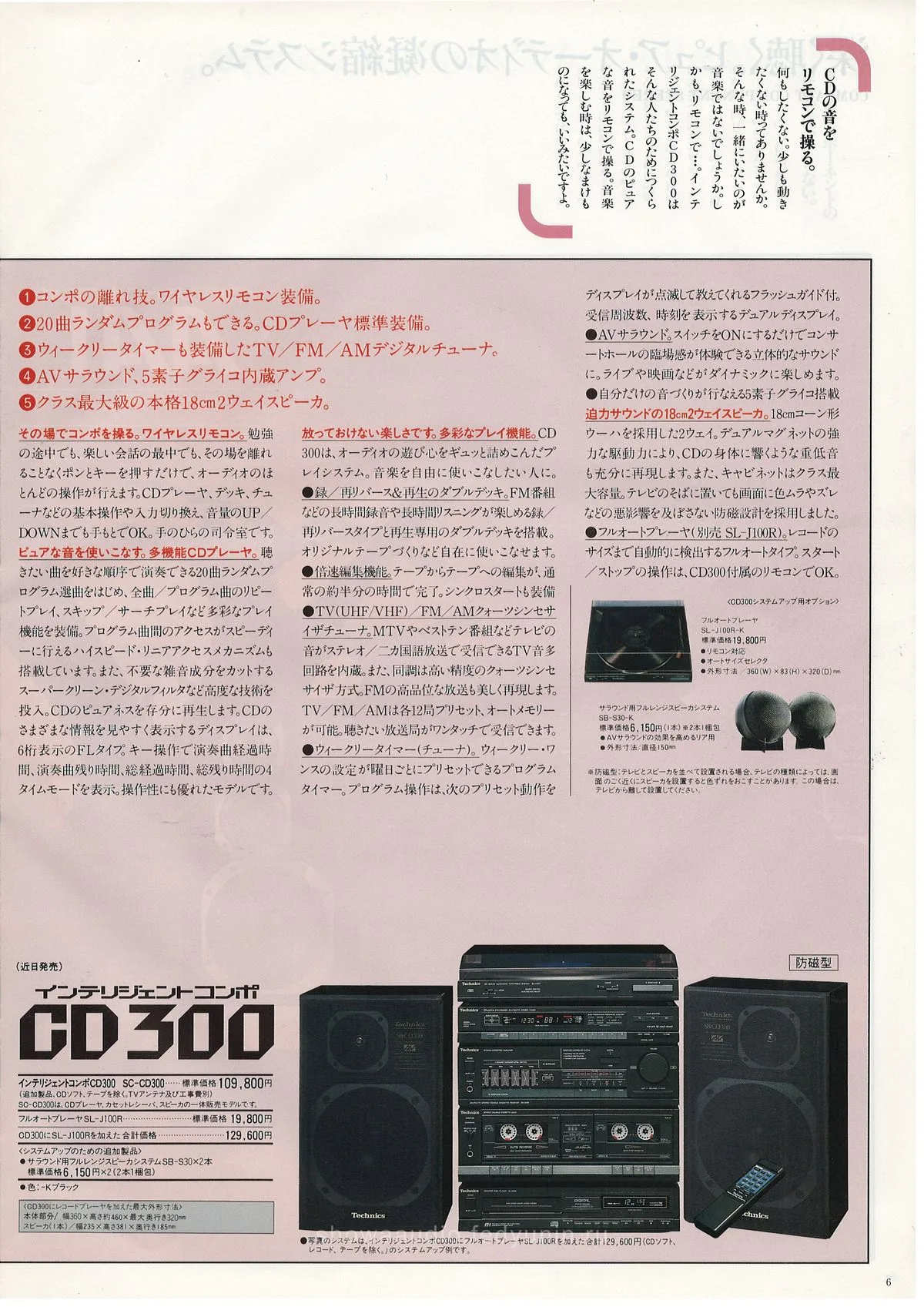 Technics Stereo Catalog January 1987 - доп. 6