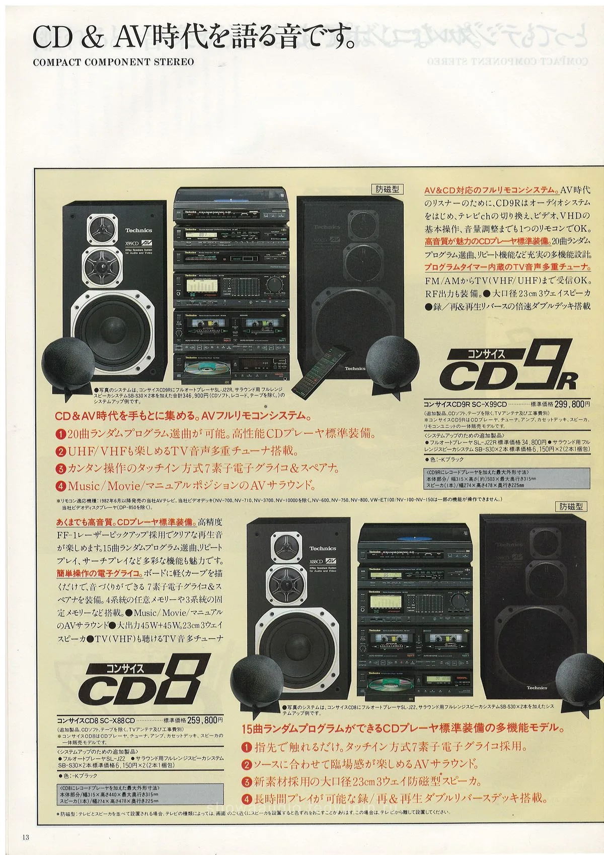 Technics Stereo Catalog January 1987 - доп. 13