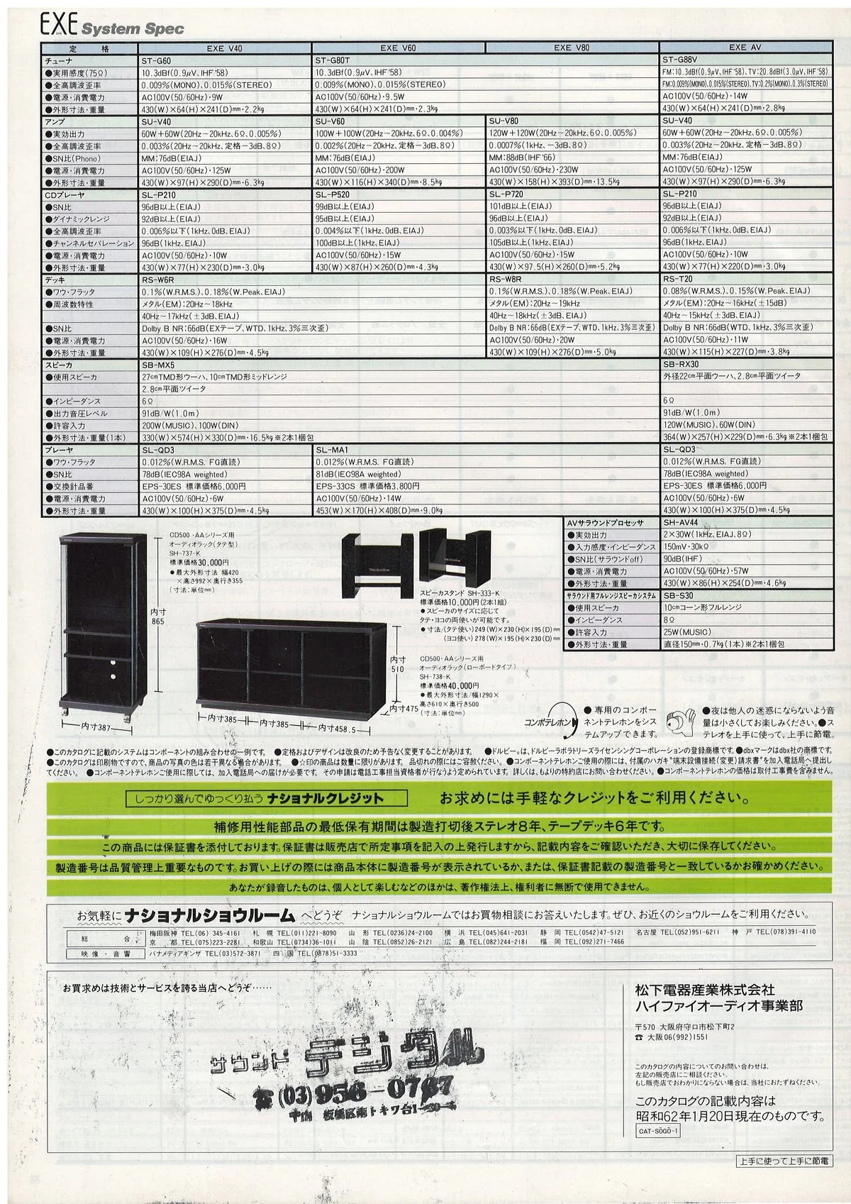 Technics Stereo Catalog January 1987 - 13
