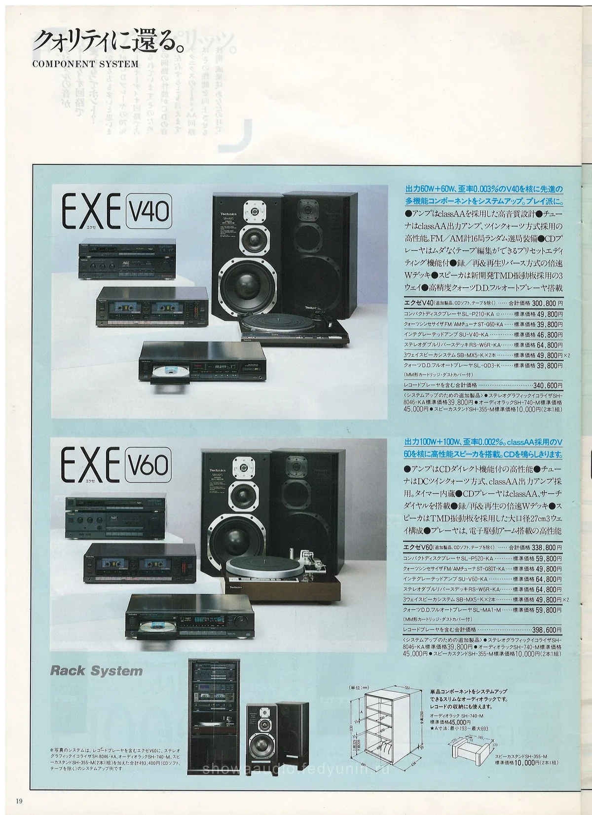 Technics Stereo Catalog March 1987 - доп. 19