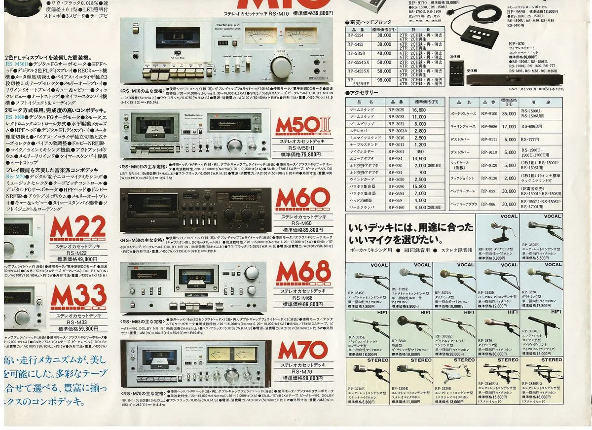 Technics Tapedeck Catalog 1979 Vol. 3 - доп. 10