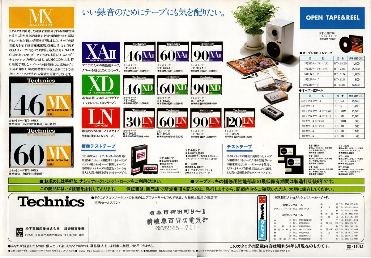 Technics Tapedeck Catalog Vol.4 June 1979 - 5