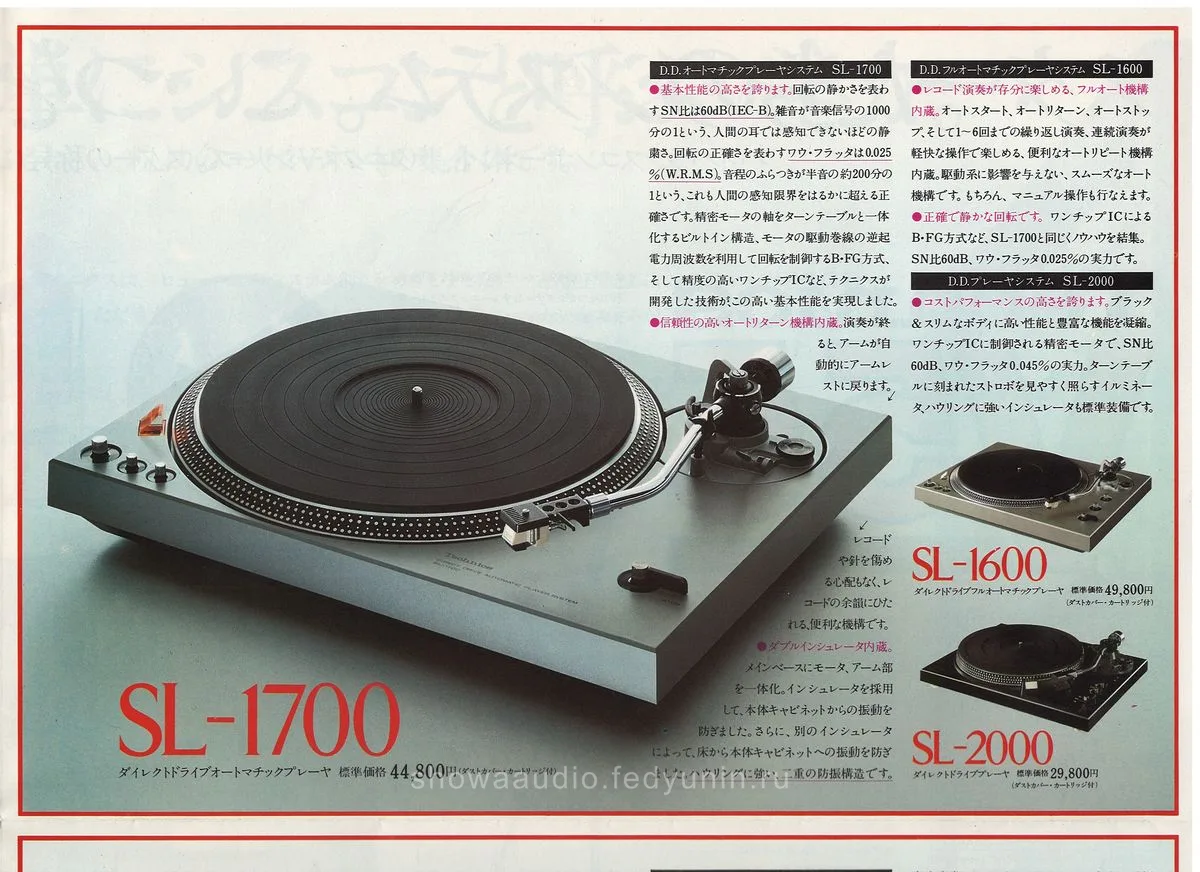 Technics V33, V55, V77. August 1976 - доп. 3