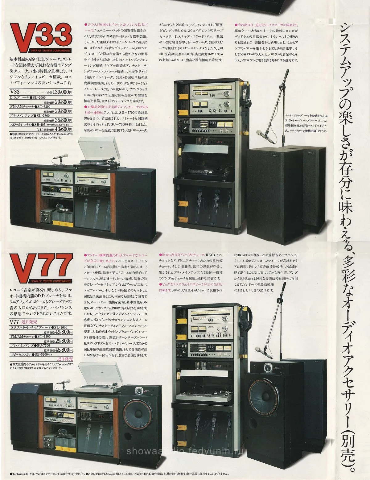 Technics V33, V55, V77. August 1976 - доп. 9