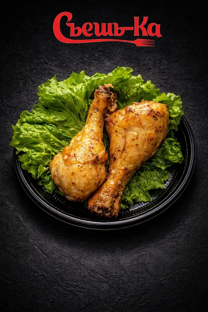 Запечённая куриная голень