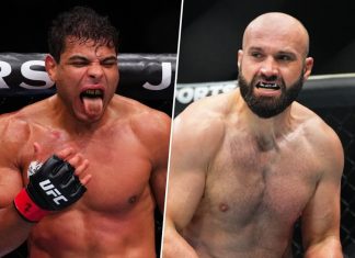 Азамат Мурзаканов и Пауло Коста провели битву взглядов перед боем на UFC 327 Азамат Мурзаканов и Пауло Коста провели битву взглядов перед боем на UFC 327
